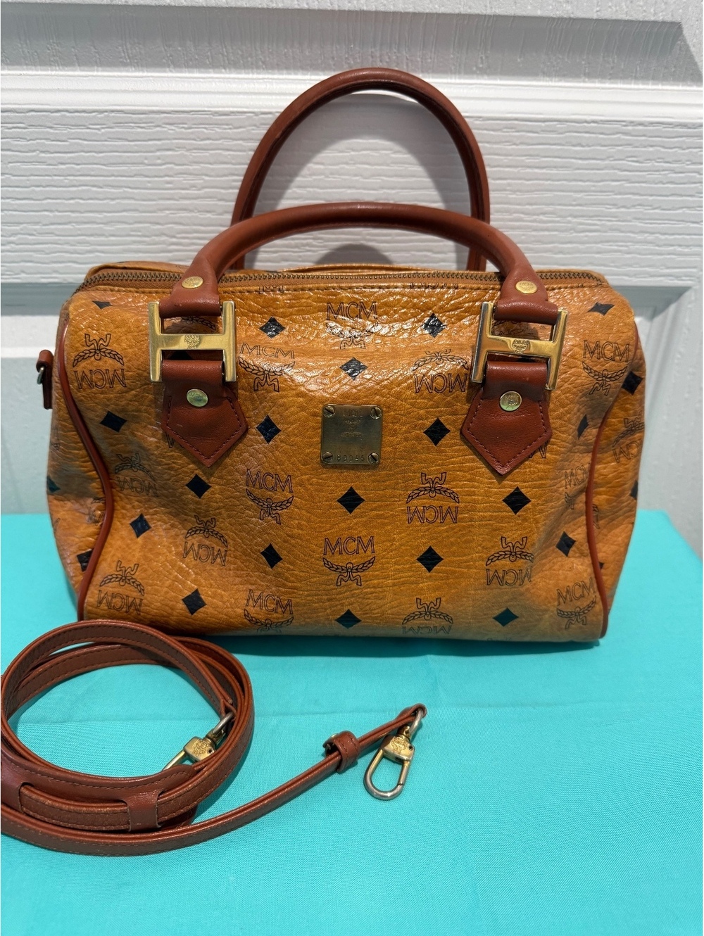 MCM Boston Style Satchel 25